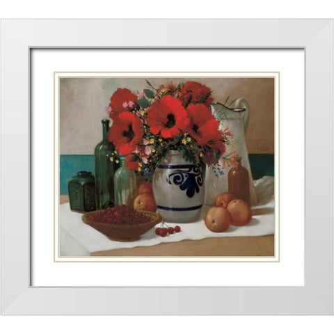 Stillife  White Modern Wood Framed Art Print with Double Matting by van Rooijen, Carel