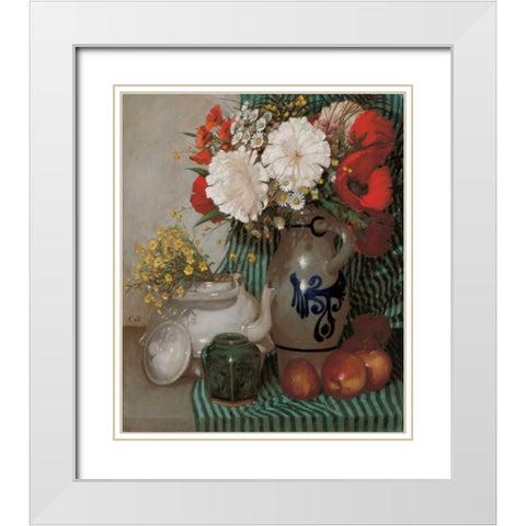 Stillife  White Modern Wood Framed Art Print with Double Matting by van Rooijen, Carel