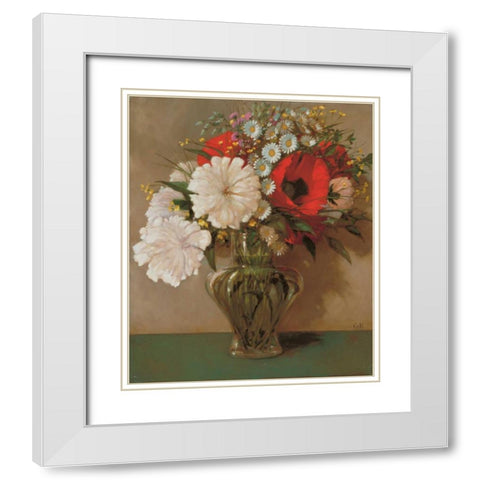 Stillife  White Modern Wood Framed Art Print with Double Matting by van Rooijen, Carel