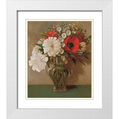 Stillife  White Modern Wood Framed Art Print with Double Matting by van Rooijen, Carel
