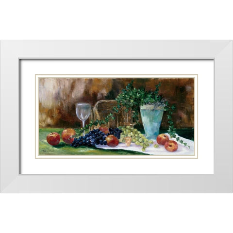 Breakfast grapes White Modern Wood Framed Art Print with Double Matting by Withaar, Rian