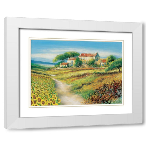 A path of promise White Modern Wood Framed Art Print with Double Matting by de Jong, Johan