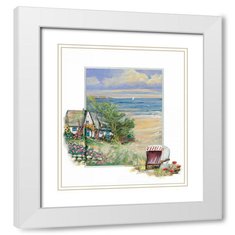 Near the sea White Modern Wood Framed Art Print with Double Matting by Schottler, Katharina