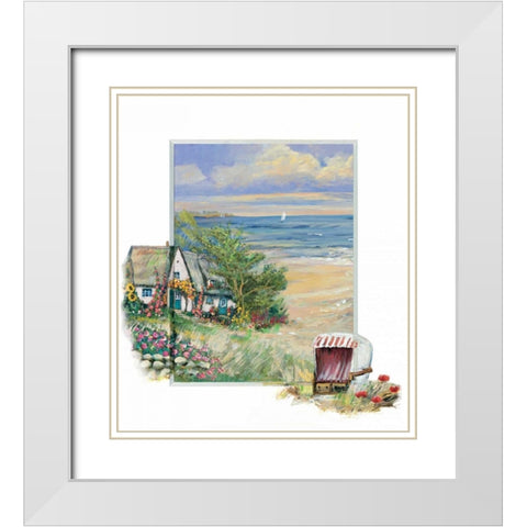 Near the sea White Modern Wood Framed Art Print with Double Matting by Schottler, Katharina