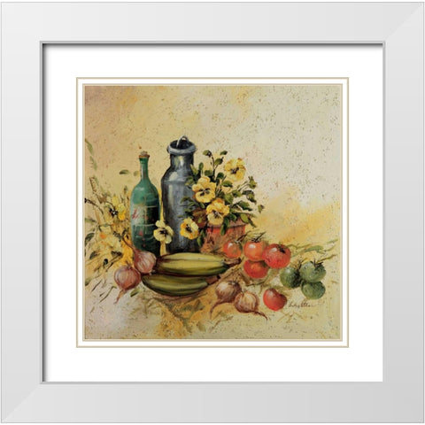 Mediterranean comp. I White Modern Wood Framed Art Print with Double Matting by Schottler, Katharina