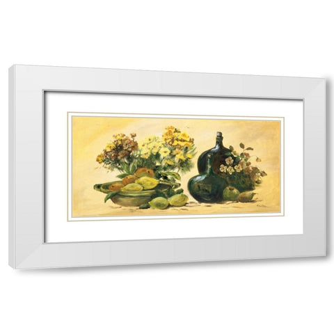 Stillife II White Modern Wood Framed Art Print with Double Matting by Schottler, Katharina