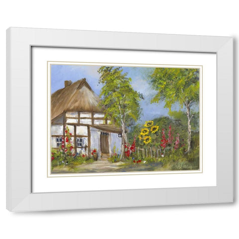 Old farmershouse I White Modern Wood Framed Art Print with Double Matting by Schottler, Katharina