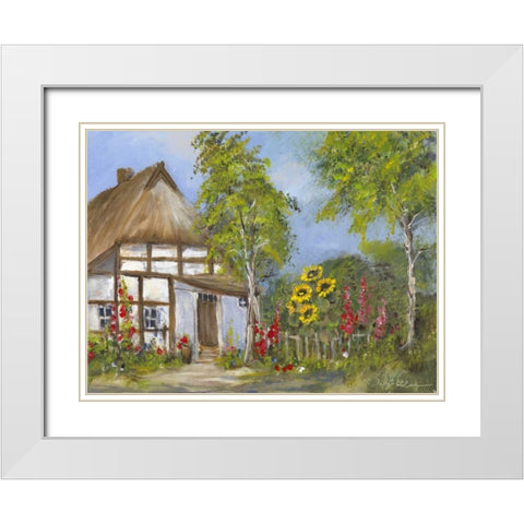Old farmershouse I White Modern Wood Framed Art Print with Double Matting by Schottler, Katharina