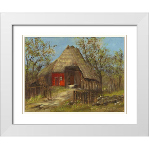 Old farmershouse II White Modern Wood Framed Art Print with Double Matting by Schottler, Katharina