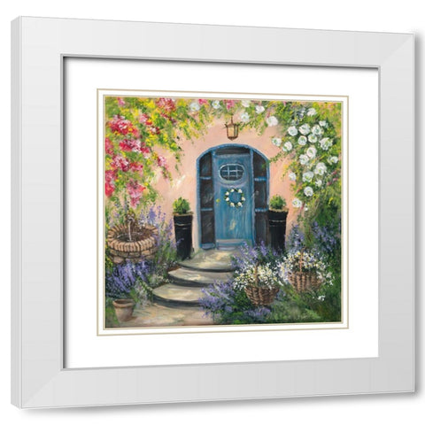 Entrada II White Modern Wood Framed Art Print with Double Matting by Schottler, Katharina