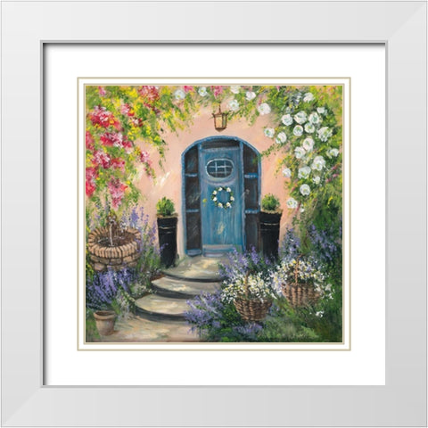 Entrada II White Modern Wood Framed Art Print with Double Matting by Schottler, Katharina