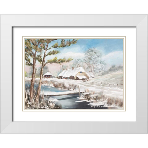 Winter II White Modern Wood Framed Art Print with Double Matting by Schottler, Katharina