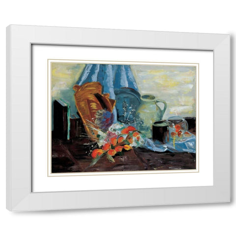 Still life II White Modern Wood Framed Art Print with Double Matting by Cruysberg, Marijke