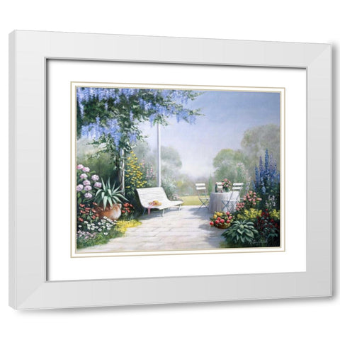 Summer silence White Modern Wood Framed Art Print with Double Matting by Motz, Peter
