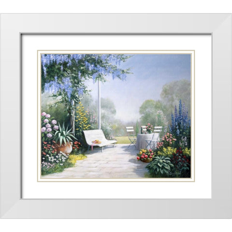 Summer silence White Modern Wood Framed Art Print with Double Matting by Motz, Peter