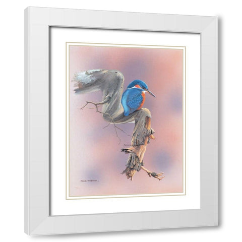 Birdy III White Modern Wood Framed Art Print with Double Matting by Weenink, Ruud