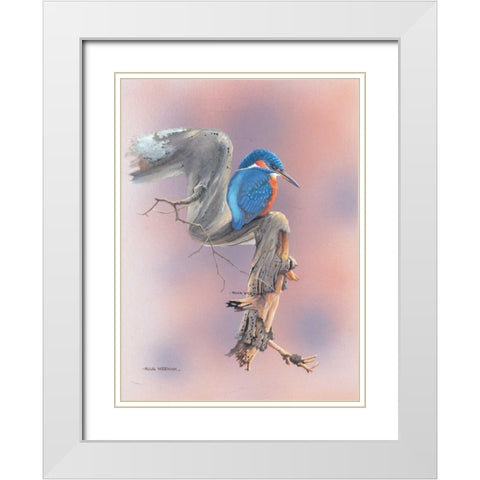 Birdy III White Modern Wood Framed Art Print with Double Matting by Weenink, Ruud