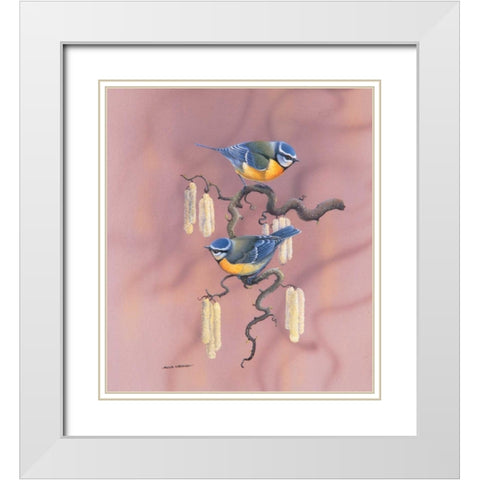 Birdy IV White Modern Wood Framed Art Print with Double Matting by Weenink, Ruud