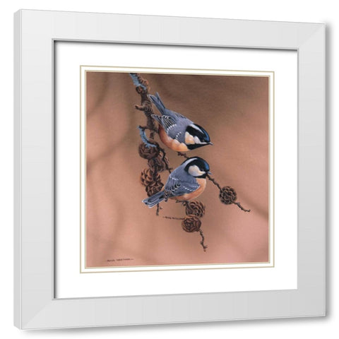 Together White Modern Wood Framed Art Print with Double Matting by Weenink, Ruud