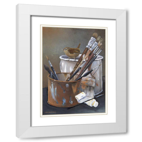 Paint material White Modern Wood Framed Art Print with Double Matting by Weenink, Ruud