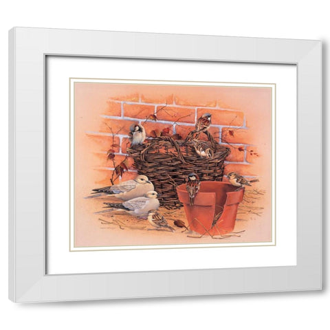 Peace White Modern Wood Framed Art Print with Double Matting by Weenink, Ruud