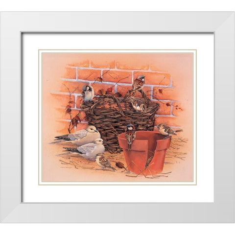 Peace White Modern Wood Framed Art Print with Double Matting by Weenink, Ruud