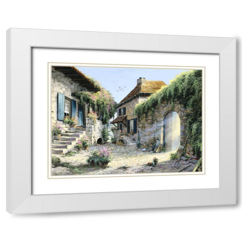 Let the sunshine White Modern Wood Framed Art Print with Double Matting by Withaar, Reint