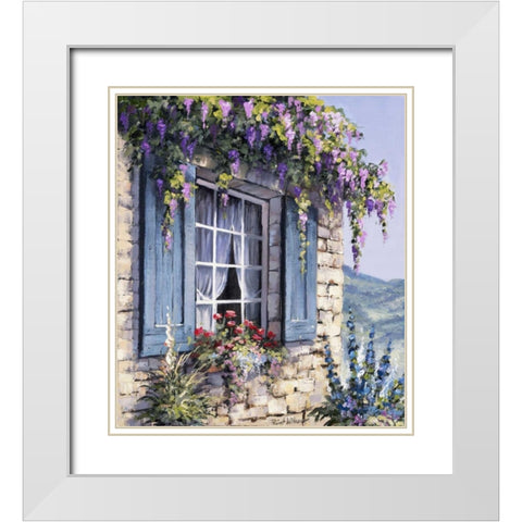 Window I White Modern Wood Framed Art Print with Double Matting by Withaar, Reint