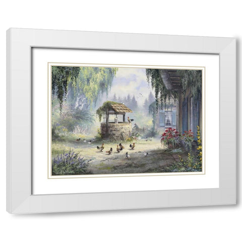 The well White Modern Wood Framed Art Print with Double Matting by Withaar, Reint