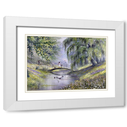 Surrounded by nature White Modern Wood Framed Art Print with Double Matting by Withaar, Reint