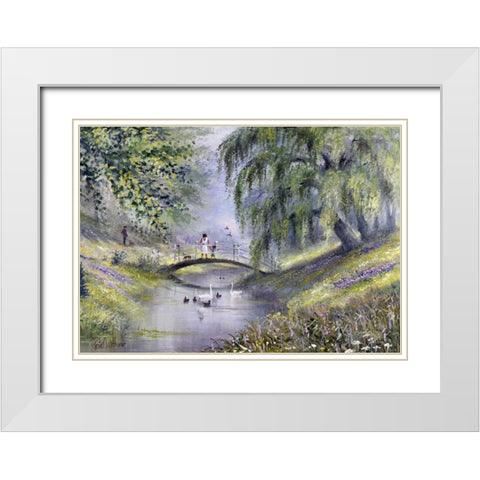 Surrounded by nature White Modern Wood Framed Art Print with Double Matting by Withaar, Reint