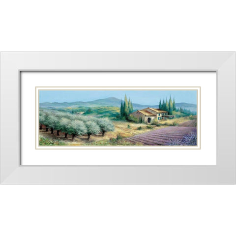 Provence II White Modern Wood Framed Art Print with Double Matting by Withaar, Reint