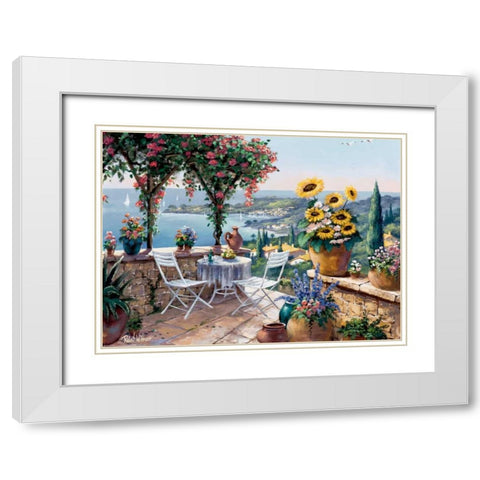 Moments of meditation White Modern Wood Framed Art Print with Double Matting by Withaar, Reint