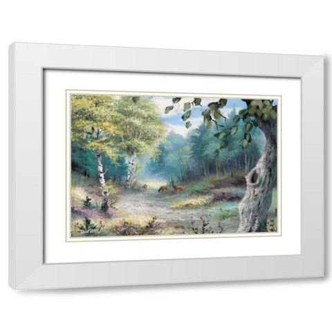 Wonderful world White Modern Wood Framed Art Print with Double Matting by Withaar, Reint