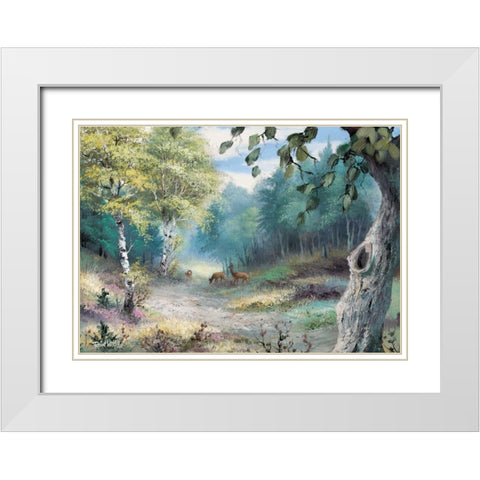 Wonderful world White Modern Wood Framed Art Print with Double Matting by Withaar, Reint