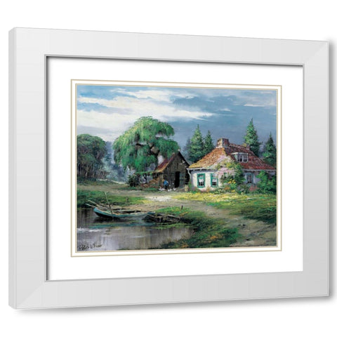 A house of our own White Modern Wood Framed Art Print with Double Matting by Withaar, Reint