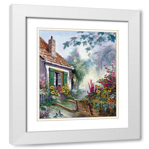 The blossomming barrow White Modern Wood Framed Art Print with Double Matting by Withaar, Reint