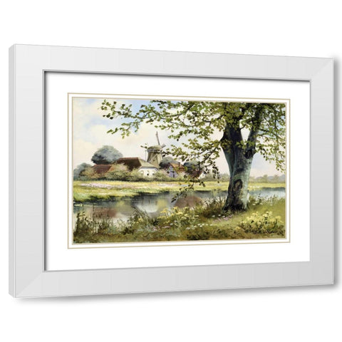 Classic tense White Modern Wood Framed Art Print with Double Matting by Withaar, Reint
