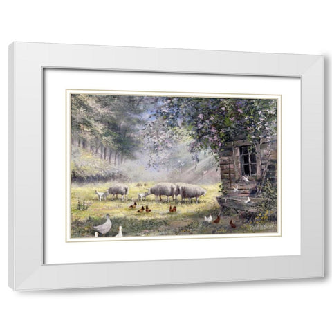 Tradionally II White Modern Wood Framed Art Print with Double Matting by Withaar, Reint