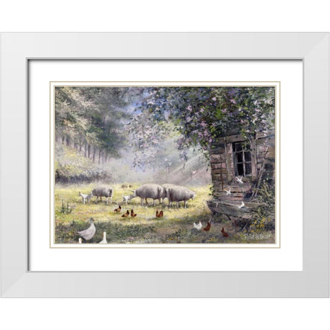 Tradionally II White Modern Wood Framed Art Print with Double Matting by Withaar, Reint