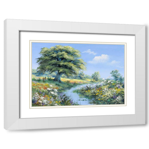 Reints Nature White Modern Wood Framed Art Print with Double Matting by Withaar, Reint