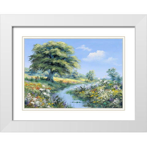 Reints Nature White Modern Wood Framed Art Print with Double Matting by Withaar, Reint