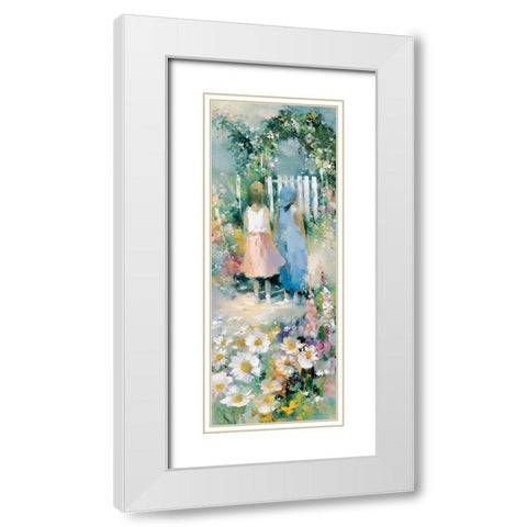 Best buddies White Modern Wood Framed Art Print with Double Matting by Camel, Stefanie