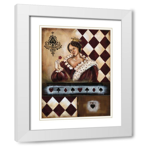 Casino VI White Modern Wood Framed Art Print with Double Matting by Fields, Wendy