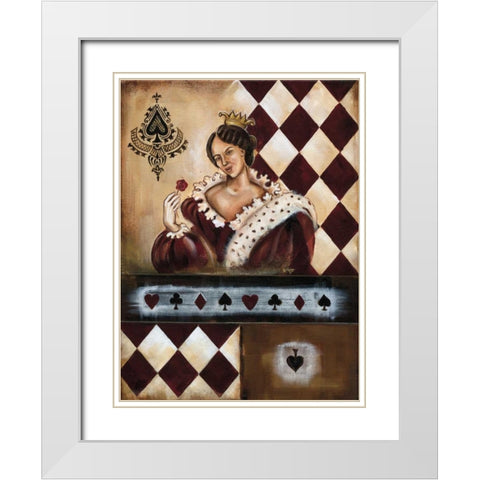 Casino VI White Modern Wood Framed Art Print with Double Matting by Fields, Wendy