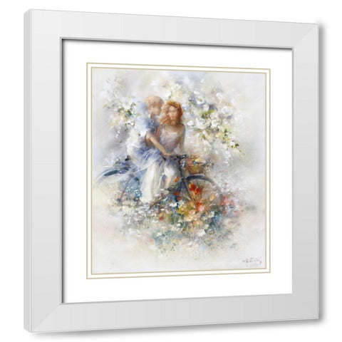 Spring White Modern Wood Framed Art Print with Double Matting by Haenraets, Willem