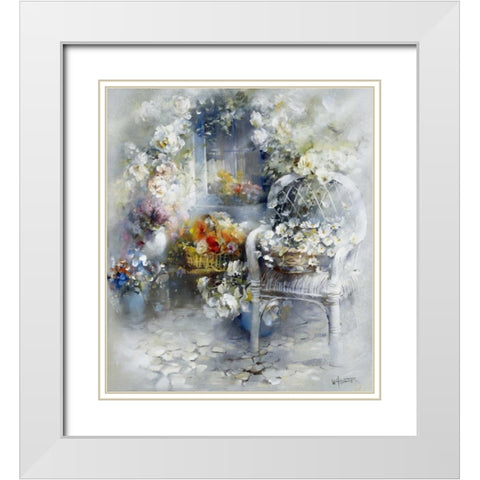 Magic Moment White Modern Wood Framed Art Print with Double Matting by Haenraets, Willem