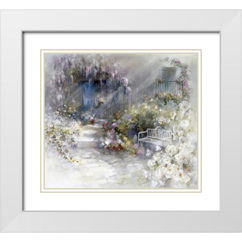 Wordless White Modern Wood Framed Art Print with Double Matting by Haenraets, Willem