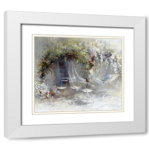 Just peace White Modern Wood Framed Art Print with Double Matting by Haenraets, Willem
