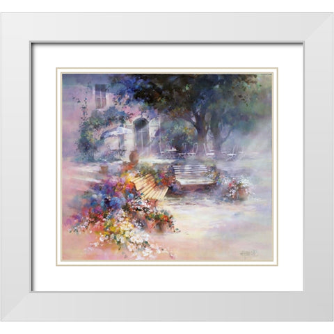 Dream world White Modern Wood Framed Art Print with Double Matting by Haenraets, Willem